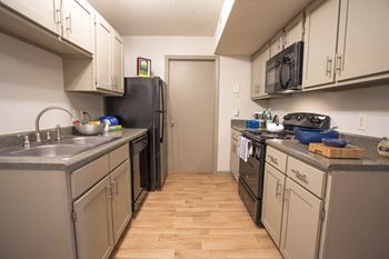 Black Kitchen Appliances at Lofts of Wilmington, North Carolina